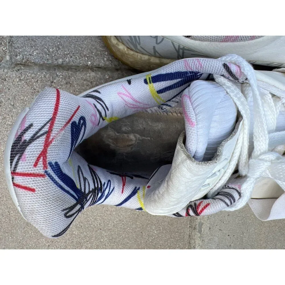 Adidas Men Harden Vol 3 Doodle Cloud White Sneakers Size 13